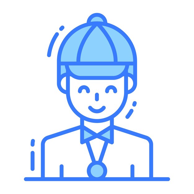 Diseño vectorial de hombre deportivo en estilo moderno avatar profesional