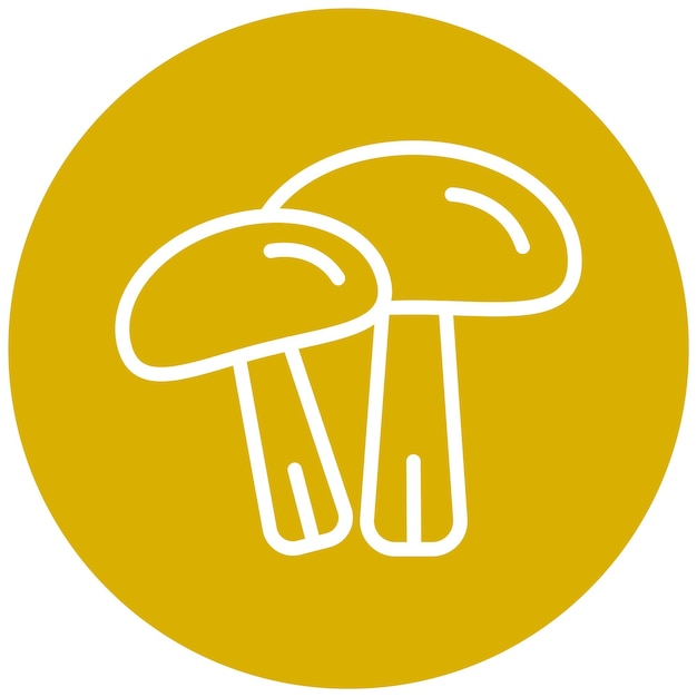 Diseño vectorial de los hongos Estilo del icono
