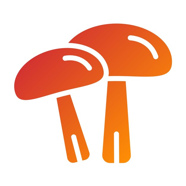 Diseño vectorial de los hongos Estilo del icono
