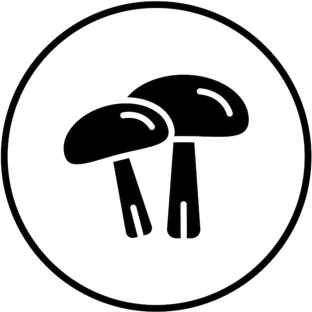 Diseño vectorial de los hongos Estilo del icono