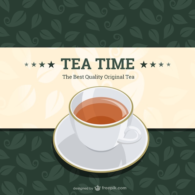 Diseño vectorial de hora del té