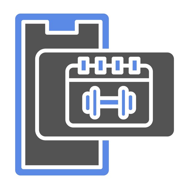 Diseño vectorial Horario de entrenamiento Estilo de icono