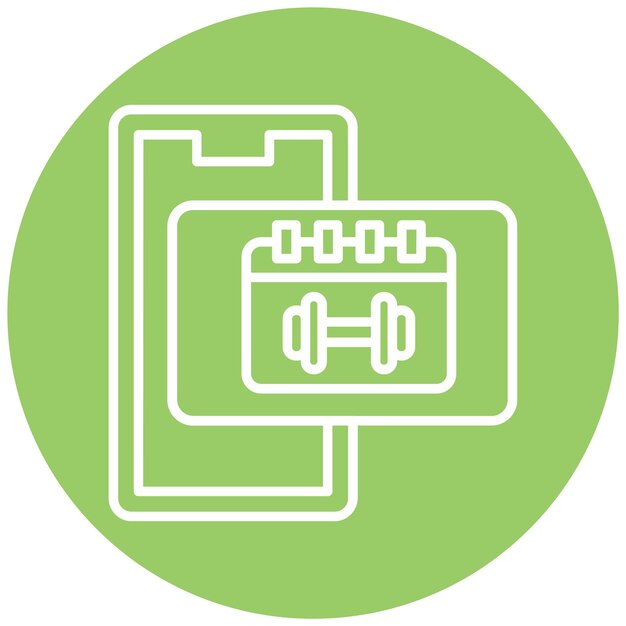 Diseño vectorial Horario de entrenamiento Estilo de icono