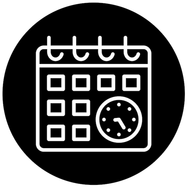 Diseño vectorial de horarios de bienestar Estilo del icono