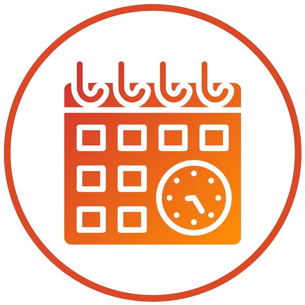 Diseño vectorial de horarios de bienestar Estilo del icono
