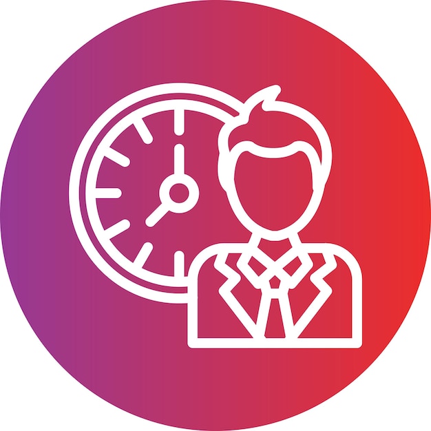 Diseño vectorial Horas de trabajo Estilo del icono