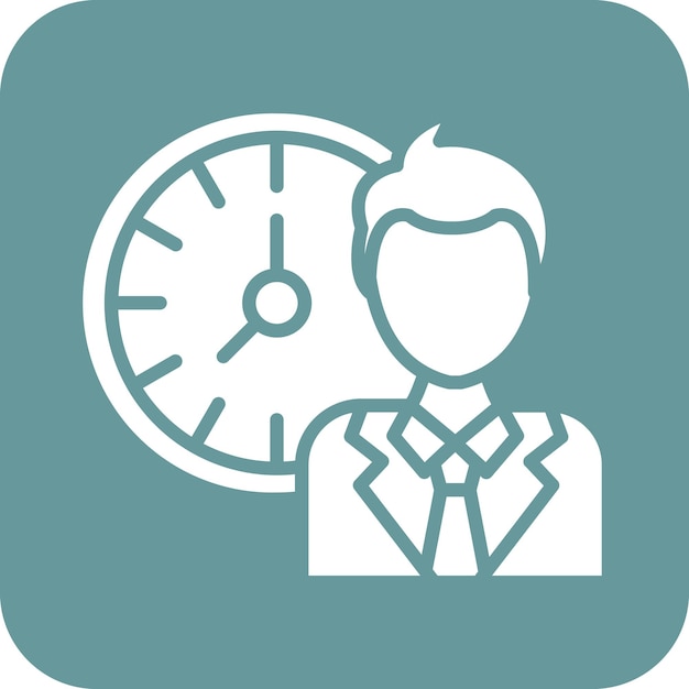 Diseño vectorial Horas de trabajo Estilo del icono