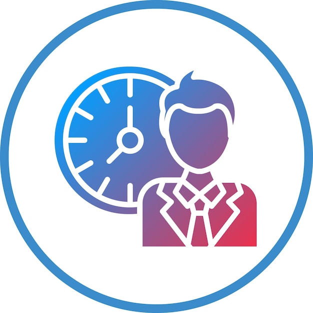 Diseño vectorial Horas de trabajo Estilo del icono