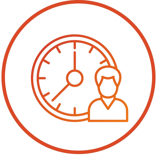 Diseño vectorial Horas de trabajo Estilo del icono