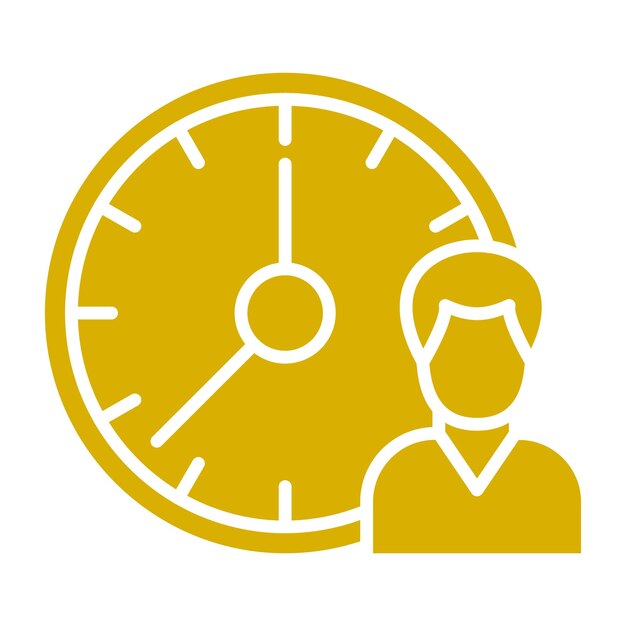 Diseño vectorial Horas de trabajo Estilo del icono
