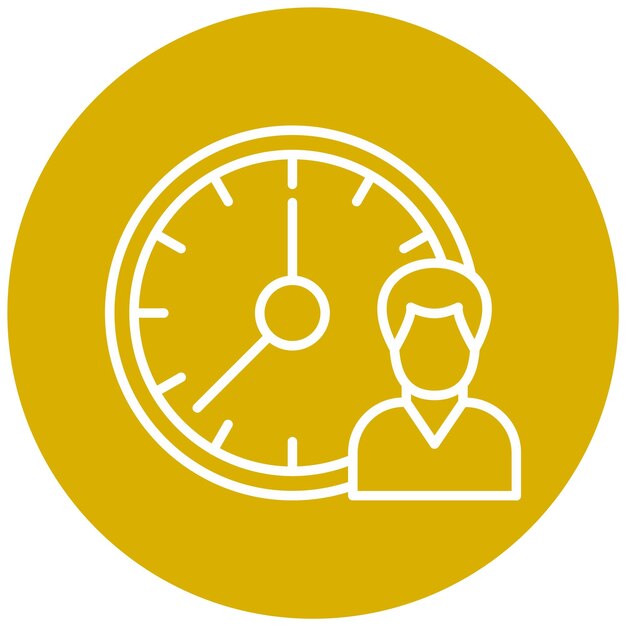 Diseño vectorial Horas de trabajo Estilo del icono