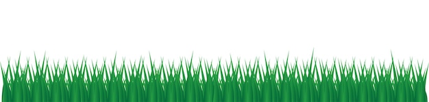 Diseño vectorial horizontal de borde de hierba de hierba