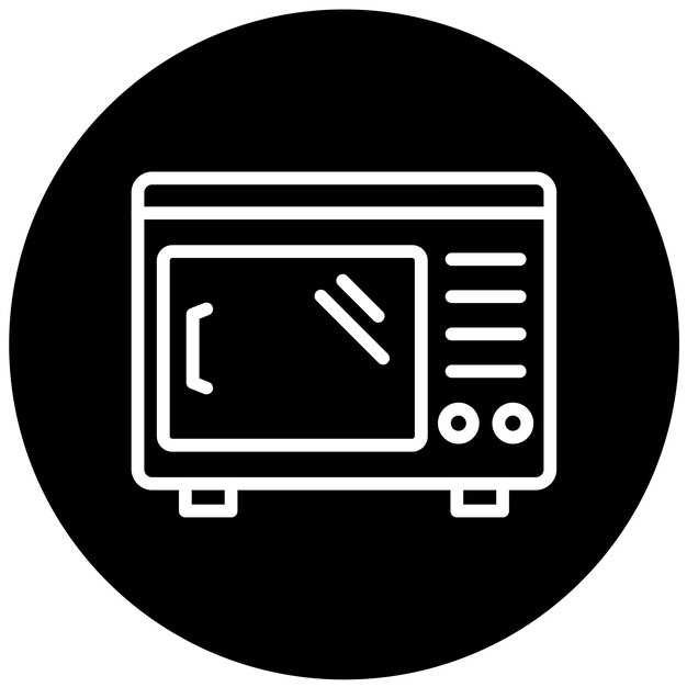 Diseño vectorial Horno de convección Estilo del icono