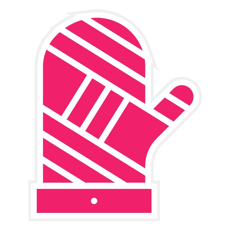 Vector diseño vectorial del horno mitt estilo del icono