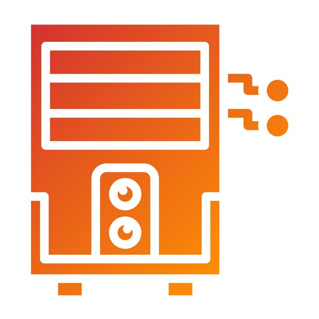 Diseño vectorial Horno de rotissería Estilo de icono