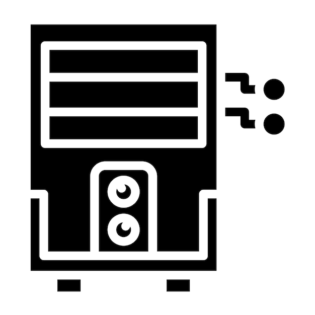 Diseño vectorial Horno de rotissería Estilo de icono