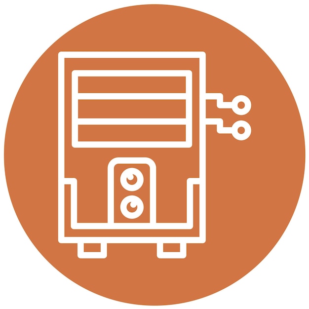 Diseño vectorial Horno de rotissería Estilo de icono