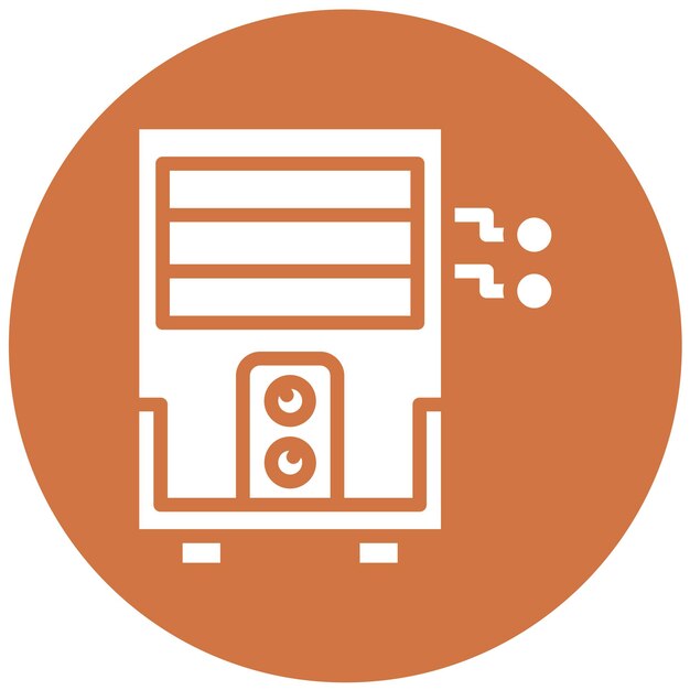 Diseño vectorial Horno de rotissería Estilo de icono