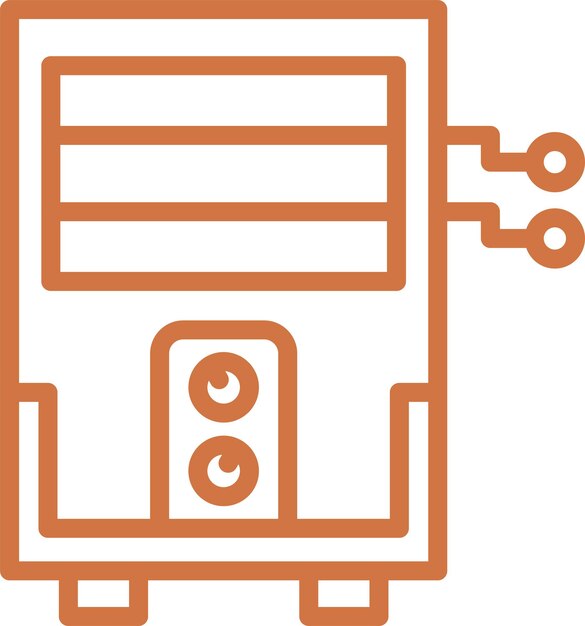 Diseño vectorial Horno de rotissería Estilo de icono