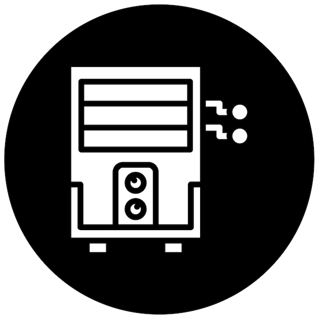 Diseño vectorial Horno de rotissería Estilo de icono