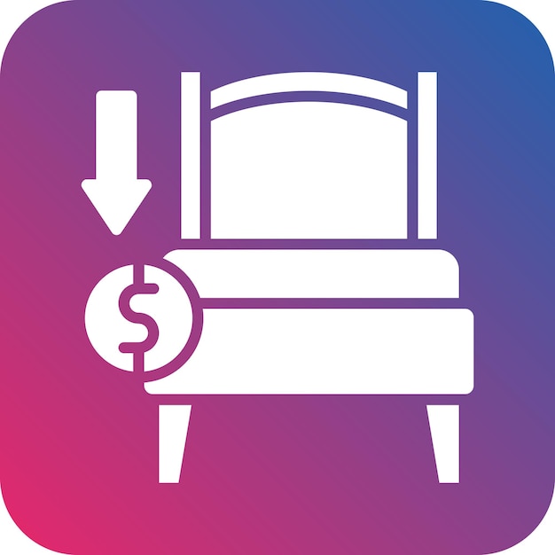 Diseño vectorial Hotel Cost Icon Estilo