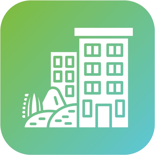 Diseño vectorial Hotel Desierto Estilo icono