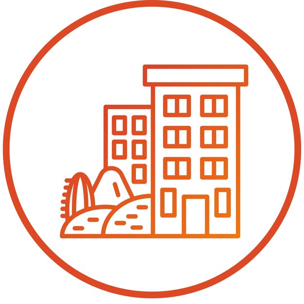 Diseño vectorial Hotel Desierto Estilo icono