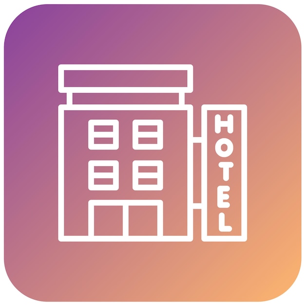Diseño vectorial Hotel Icon Style