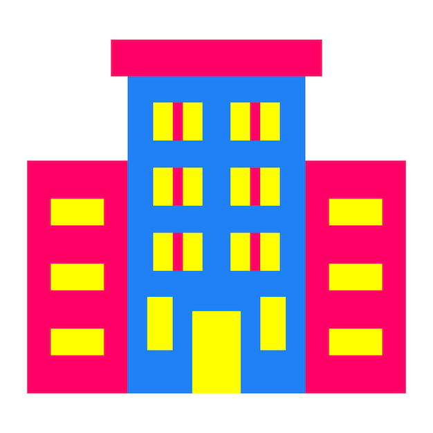 Vector diseño vectorial hotel icon style