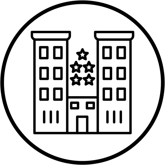 Diseño vectorial Hotel de lujo Estilo icono