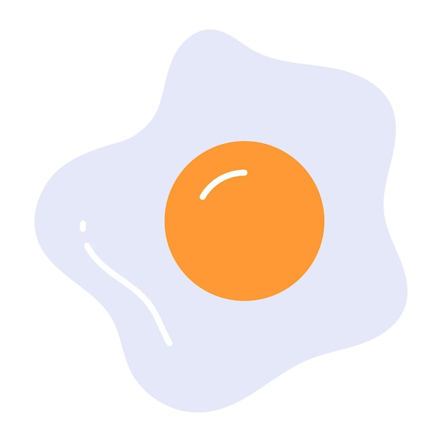 Diseño vectorial de huevo frito aislado sobre fondo blanco