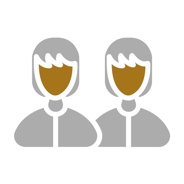Diseño vectorial de IA Compañeros Estilo de icono