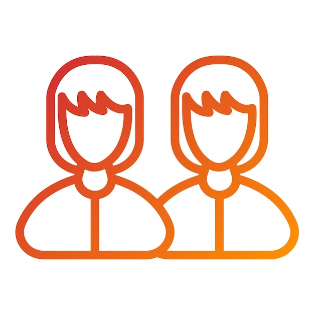 Diseño vectorial de IA Compañeros Estilo de icono