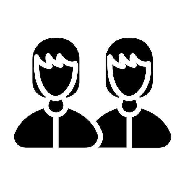 Diseño vectorial de IA Compañeros Estilo de icono
