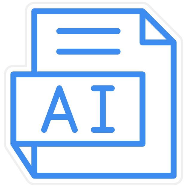 Diseño vectorial de IA Estilo de icono