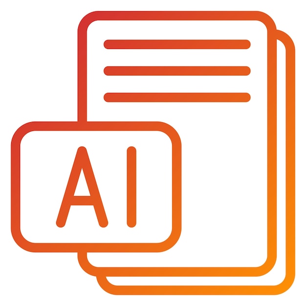 Diseño vectorial de IA Estilo de icono