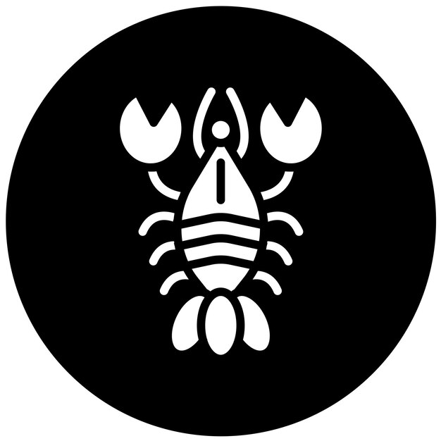Diseño vectorial de la icona de la laguna de la langosta