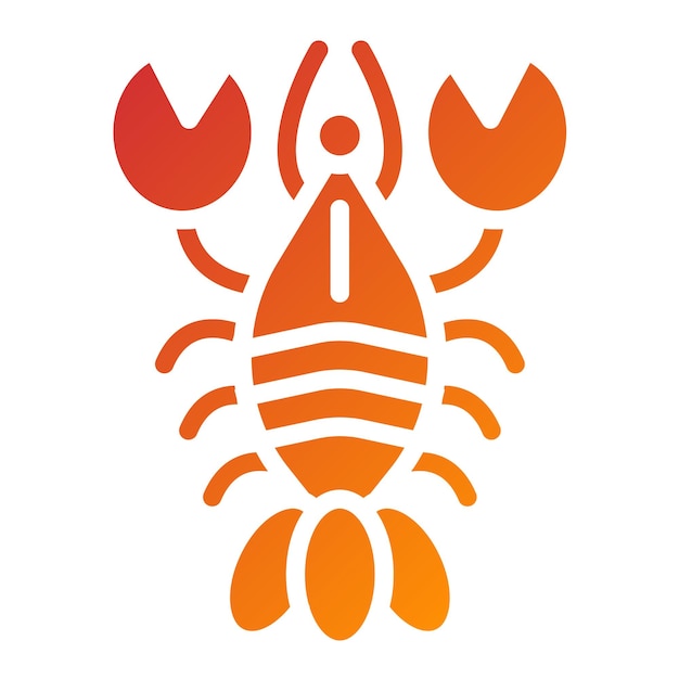 Diseño vectorial de la icona de la laguna de la langosta
