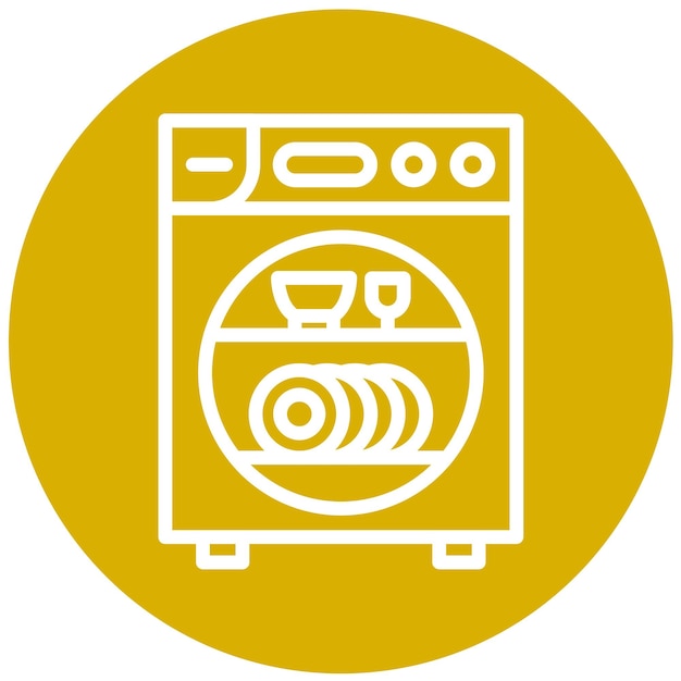 Diseño vectorial del icono del cajón del lavador de platos