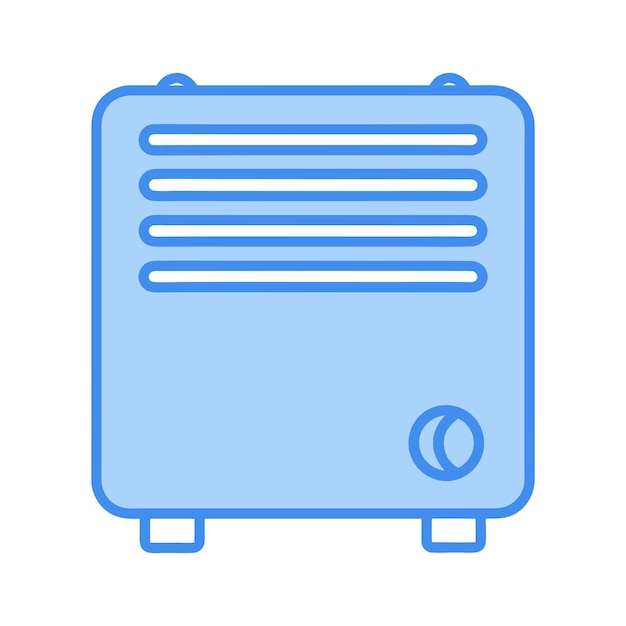 Diseño vectorial del icono del calentador sobre fondo blanco