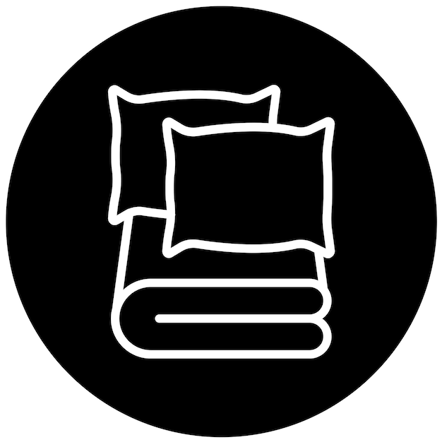Diseño vectorial de icono de camas de terciopelo