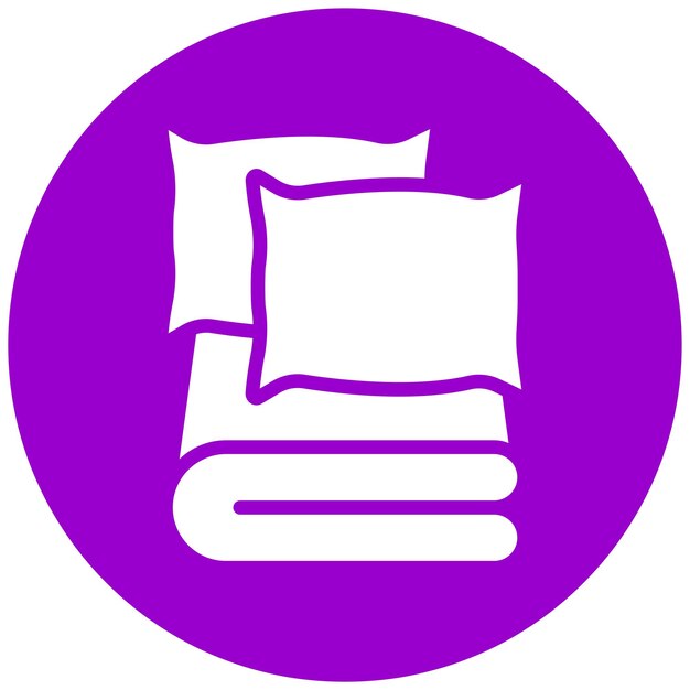 Diseño vectorial de icono de camas de terciopelo