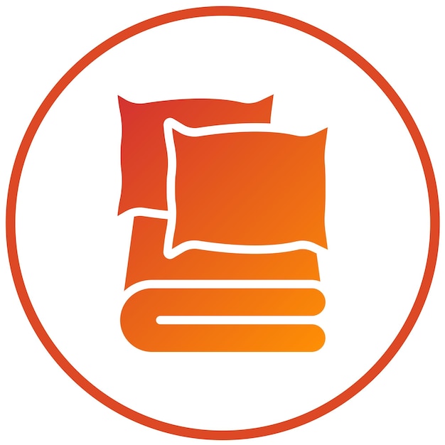 Diseño vectorial de icono de camas de terciopelo