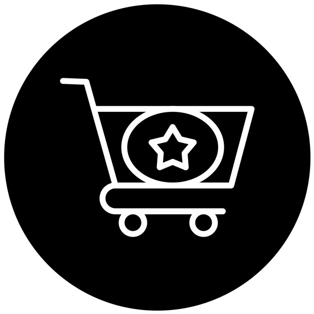 Diseño vectorial del icono del carrito de compras Estilo del icono