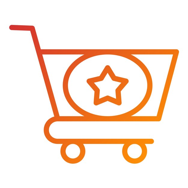 Diseño vectorial del icono del carrito de compras Estilo del icono