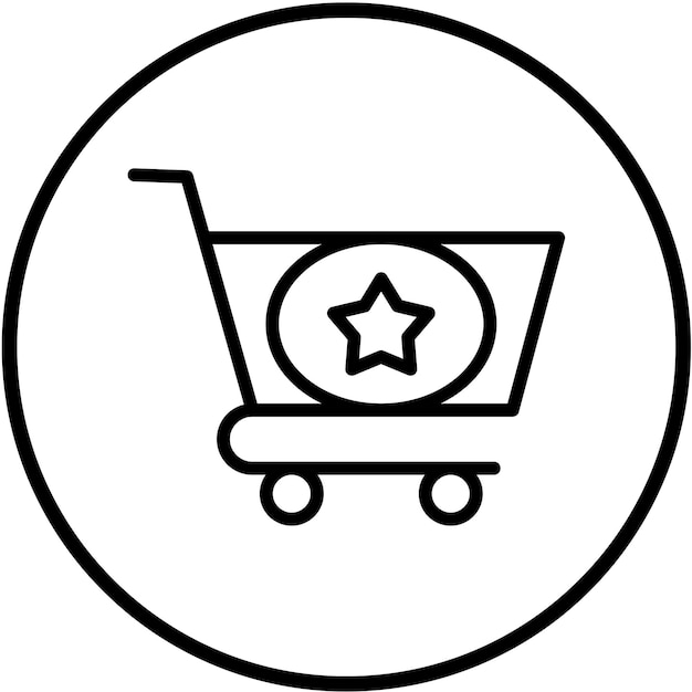 Diseño vectorial del icono del carrito de compras Estilo del icono