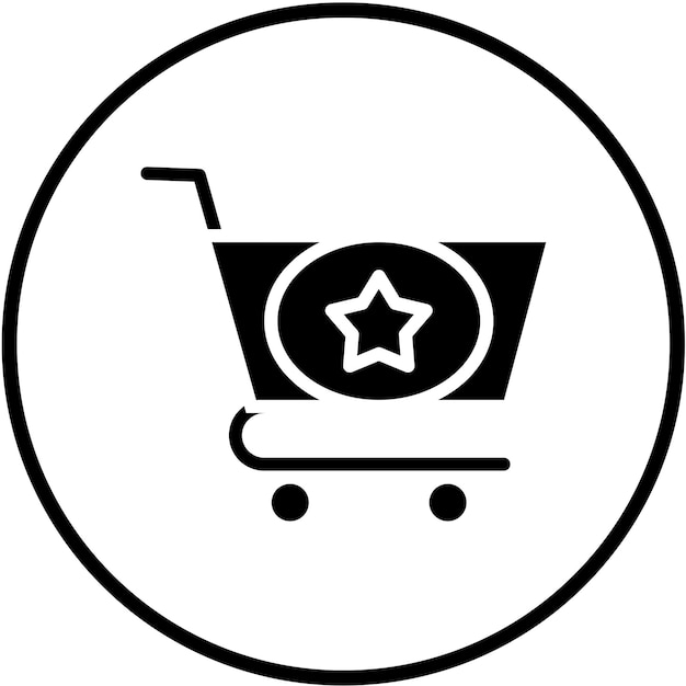 Diseño vectorial del icono del carrito de compras Estilo del icono