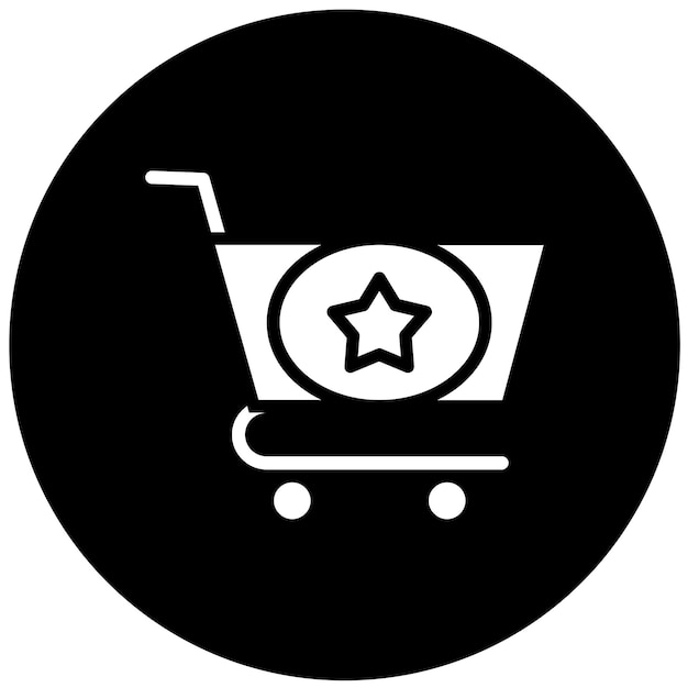 Diseño vectorial del icono del carrito de compras Estilo del icono