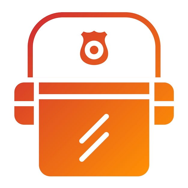 Diseño vectorial del icono del casco de la policía