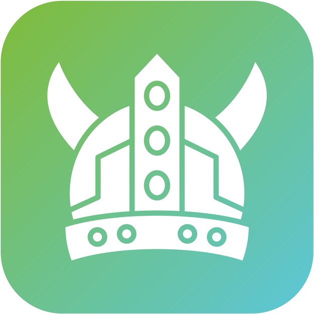 Diseño vectorial del icono del casco vikingo